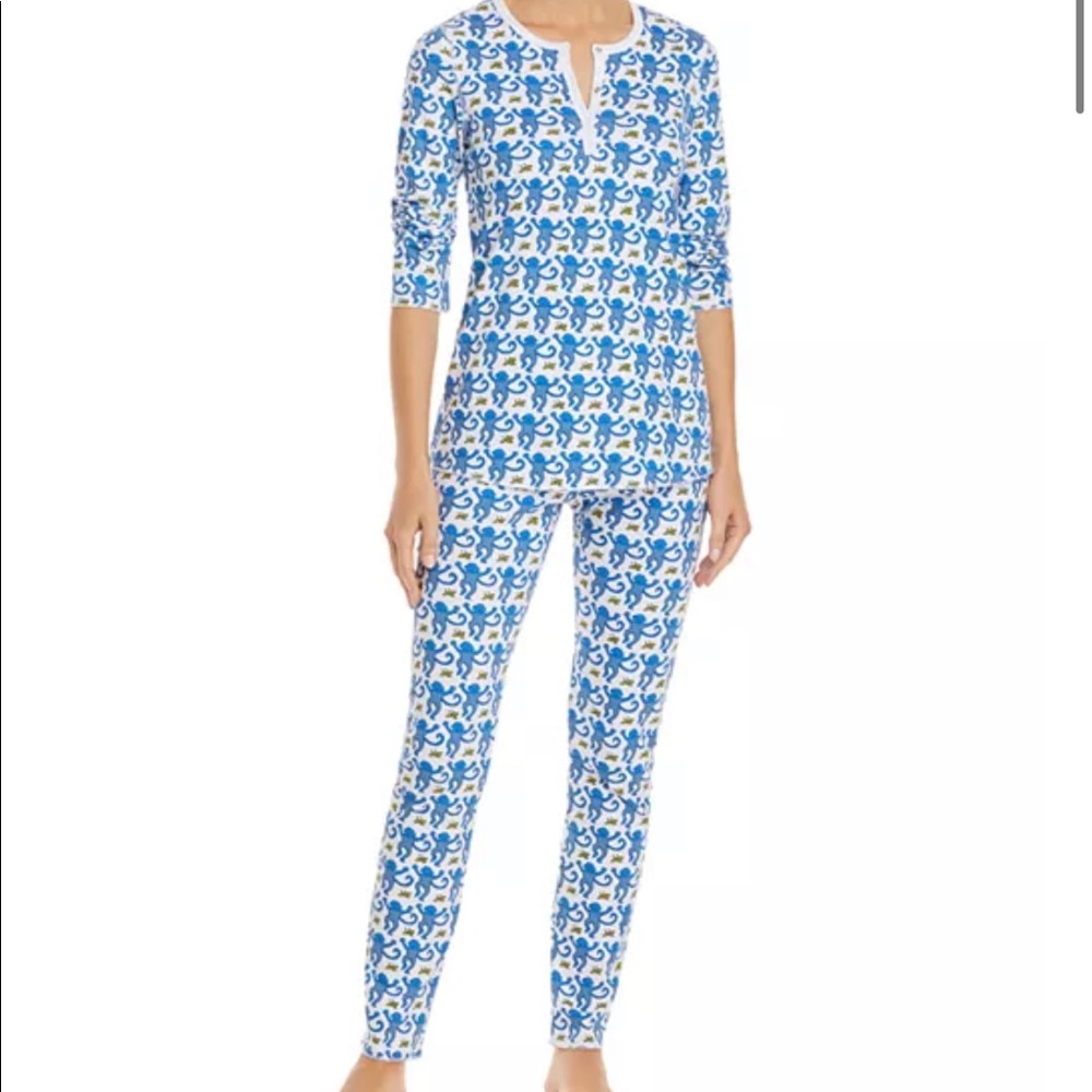 NWT Roller Rabbit Monkey Pajama Set